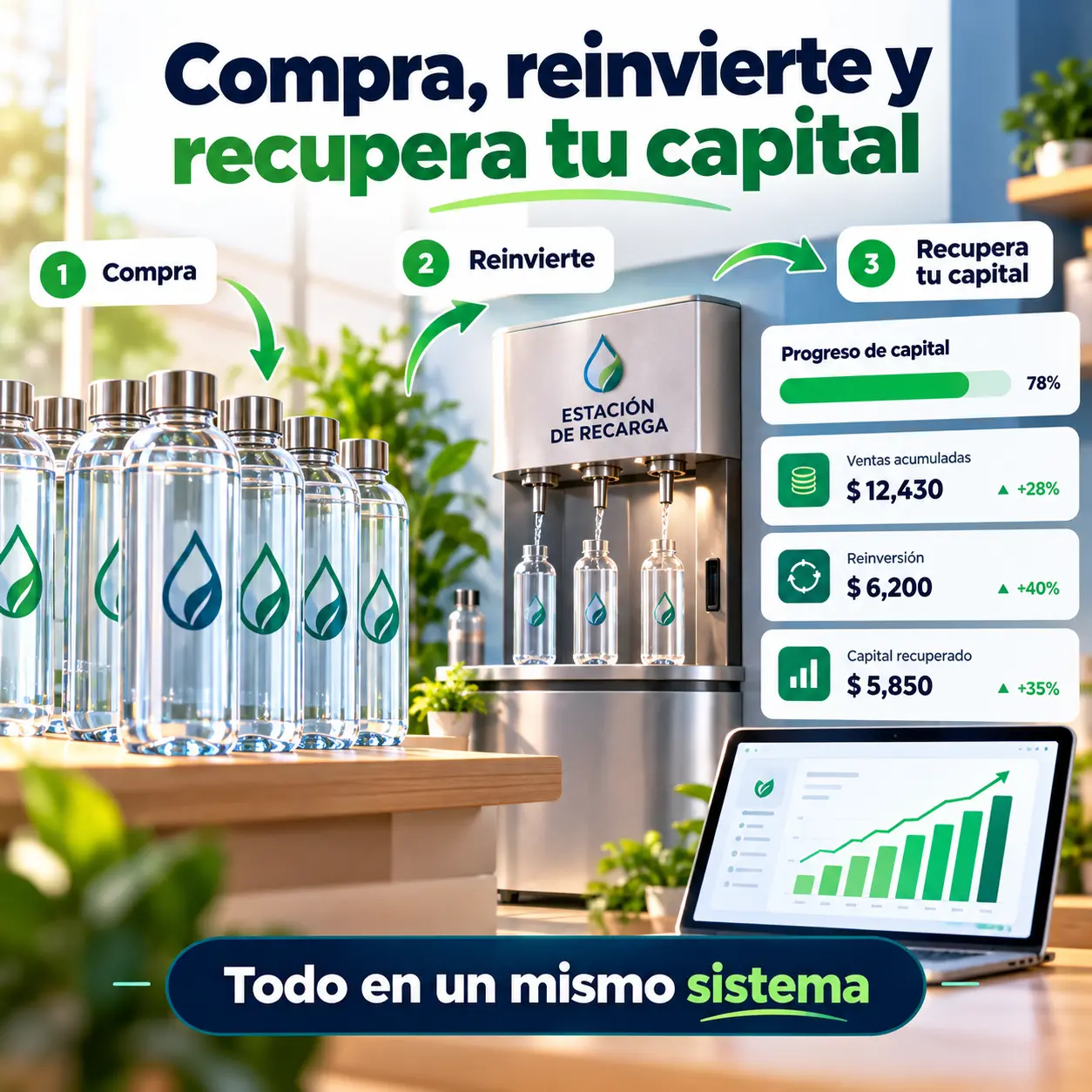 Compra, reinvierte y recupera tu capital