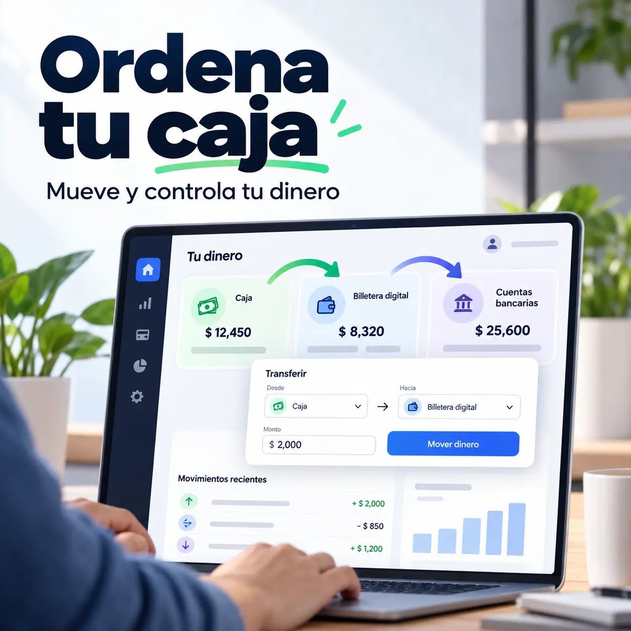 Caja y movimientos bajo control